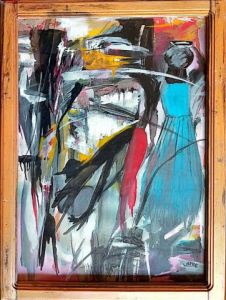 Voir cette oeuvre de Dieudonne: Chercher d’eau au marigot avec un canaris sur la tête. 