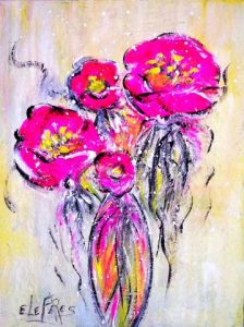 Peinture de Edwige lefevre: Bouquet joyeux