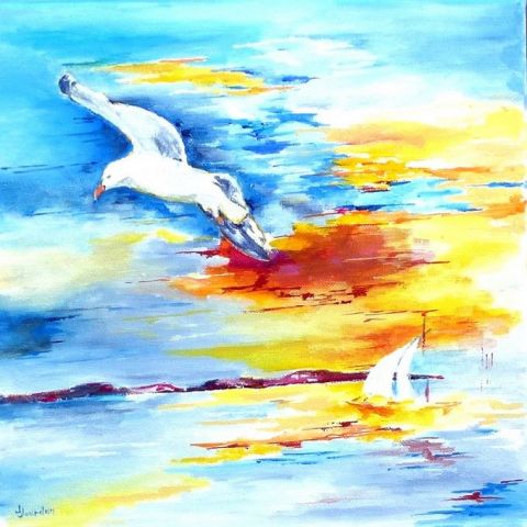 fais comme l'oiseau - Peinture - Jean Jourdan fais comme l'oiseau - Peinture - Jean Jourdan