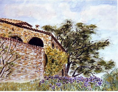 Mas cévenol ( 1) - Peinture - Jean Jourdan Mas cévenol ( 1) - Peinture - Jean Jourdan
