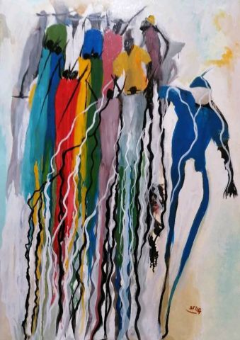 Célébration de la victoire - Peinture - Dieudonne Célébration de la victoire - Peinture - Dieudonne