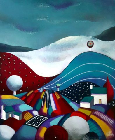 Les vallons 2 - Peinture - Marie-Pierre JAN Les vallons 2 - Peinture - Marie-Pierre JAN