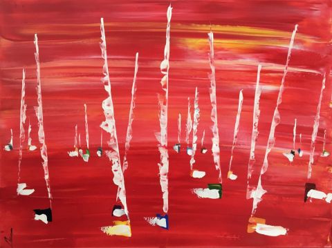 sunset - Peinture - valerie jouve