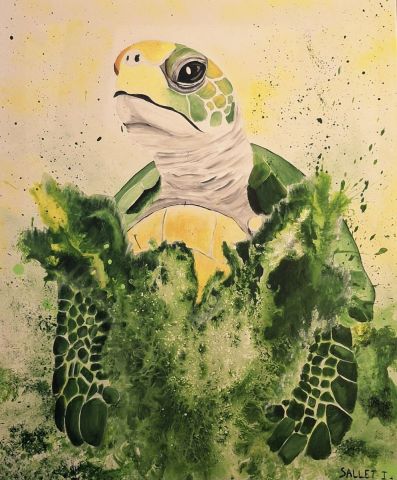 TESTUDINE - Peinture - isabelle sallet 