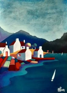 Peinture de Marie-Pierre JAN: La digue