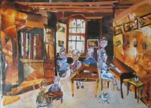 Peinture de BOURGEOIS: De grands enfants