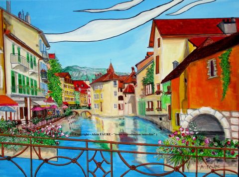 LE VIEIL ANNECY - Peinture - ALAIN FAURE