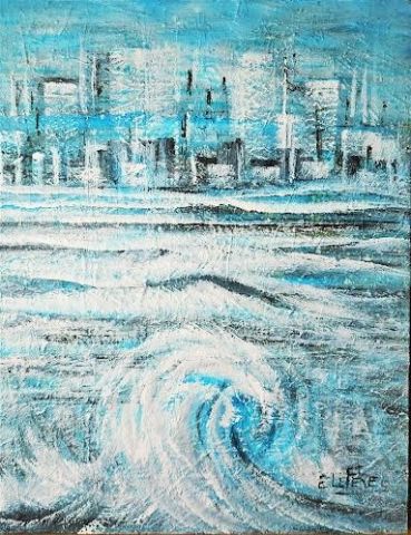 Cité de la voile TABARLY LORIENT scélérate - Peinture - Edwige lefevre