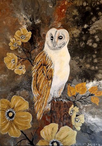 LA DAME BLANCHE - Peinture - isabelle sallet 