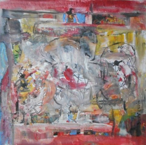 Le spectateur - Peinture - BOURGEOIS