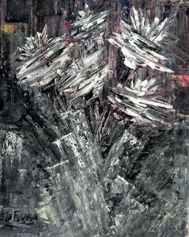 EDELWEISS - Peinture - Edwige lefevre