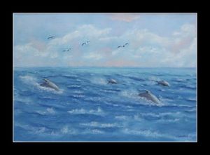Peinture de AILEDELO: Les dauphins