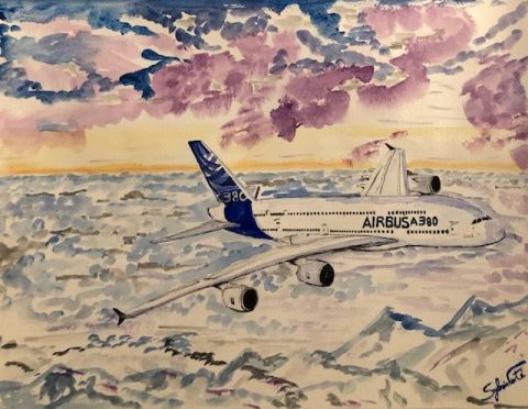 Peinture : AIRBUS A380 - COMETE Peinture : AIRBUS A380 - COMETE
