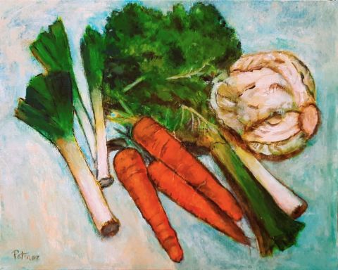 Choux, poireaux er carottes - Peinture - Patmor
