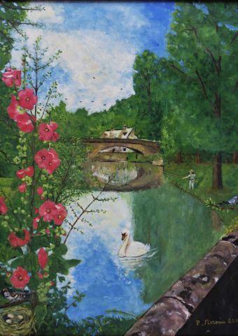 Pêcheur à Belcastel - Peinture - Patmor