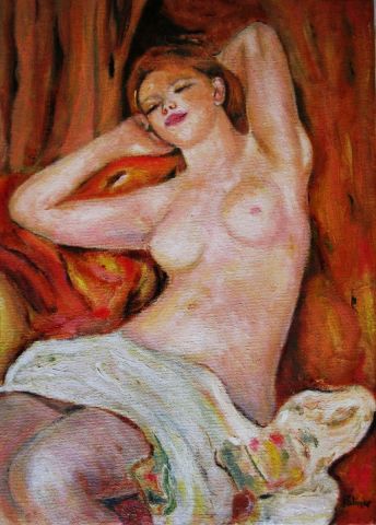 Peinture : Baigneuse endormie - Patmor Peinture : Baigneuse endormie - Patmor