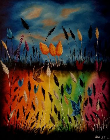 L'EVEIL DU PRISME - Peinture - isabelle sallet 