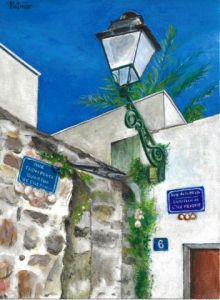 Peinture de Patmor: Lampadaire rue de la Navette