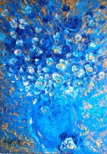 Peinture de Edwige lefevre: BLEU GIVRE 