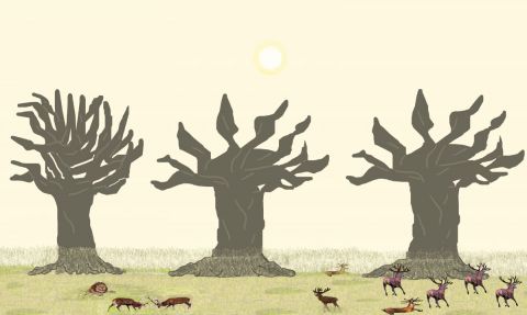 La Chasse royale - Peinture - Aminata Niang