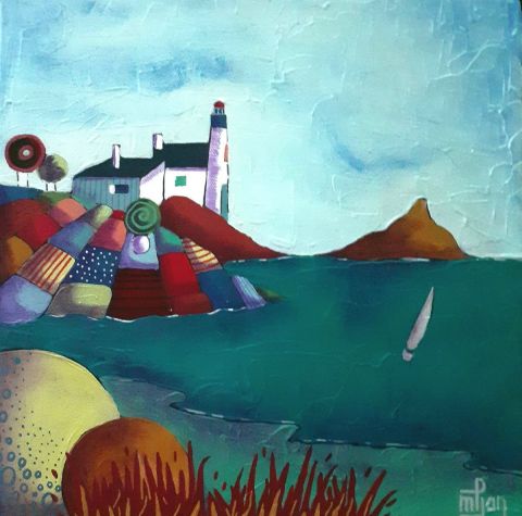 Face à la mer - Peinture - Marie-Pierre JAN