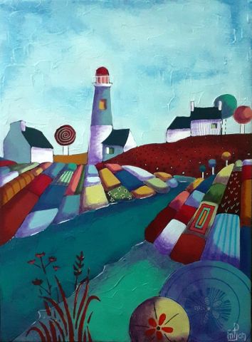 Peinture : Au bord du chenal - Marie-Pierre JAN Peinture : Au bord du chenal - Marie-Pierre JAN