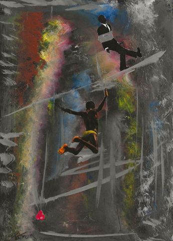 Saut dans le néant - Peinture - Patmor