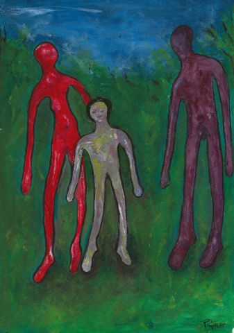 Ils  sortent d'où ces acrobates - Peinture - Patmor