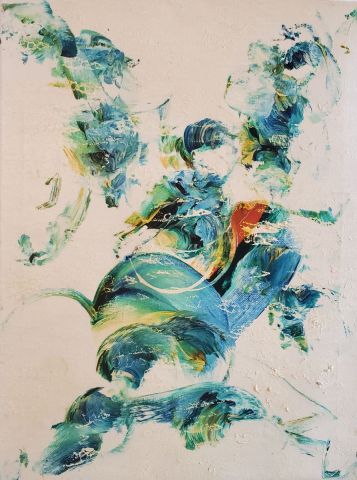 Peinture : volcan du coeur - Dikyr