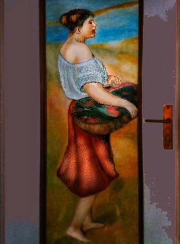 Peinture : La marchande de poissons - Patmor