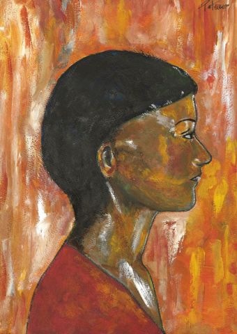 Peinture : Figure femme de profil - Patmor