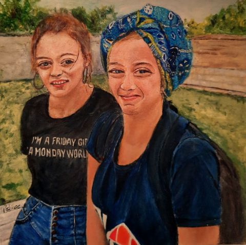 Peinture : Les gamines - Patmor