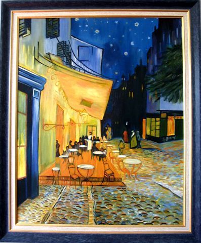 Peinture : Le Café ,le soir - Martine YVOREL