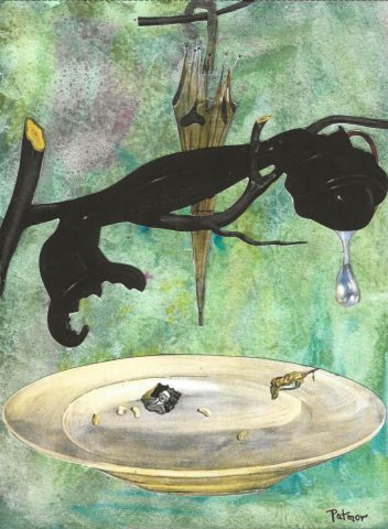 Peinture : Le téléphone pleure - Patmor