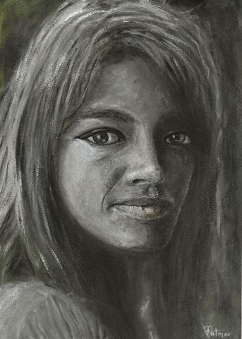 Peinture : Portrait d'une femme - Patmor
