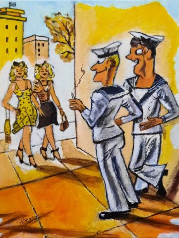 Peinture : Marins dragueurs - Patmor