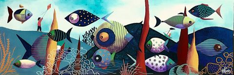 L'artiste Marie-Pierre JAN - Ban de poissons L'artiste Marie-Pierre JAN - Ban de poissons