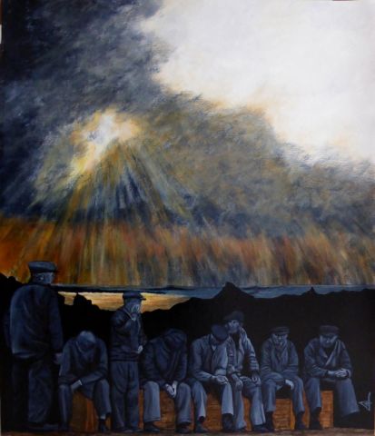 Peinture : Le crépuscule desanciens - Jean-Alexandre