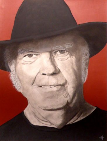 Peinture : Neil Young - Jean-Alexandre