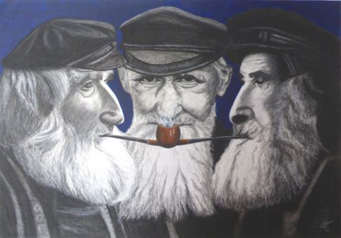 Peinture : Fumeurs - Jean-Alexandre