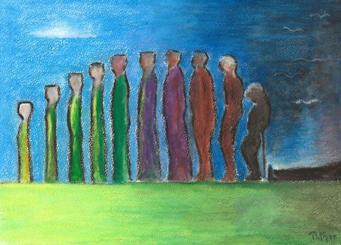 Peinture de Patmor : Nous ne faisons que passer