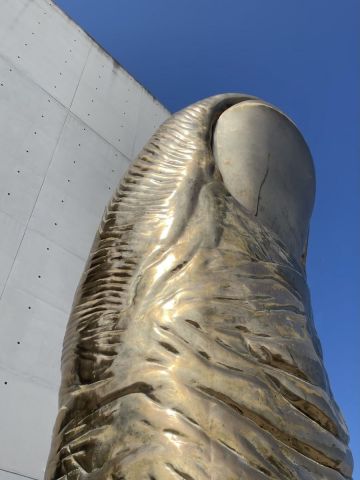 Photo de Doriane Metz : Le Pouce de César devant La Seine Musicale