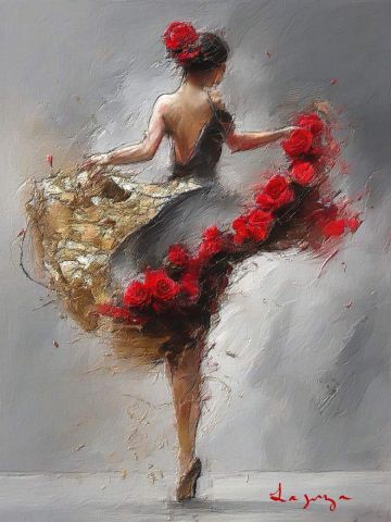 Art numerique de Françoise DELEGLISE : flamenco 2