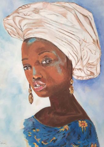 Peinture de Patmor : Jeune africaine