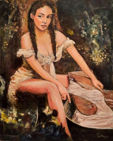 Peinture de Patmor : La lavandière sexy