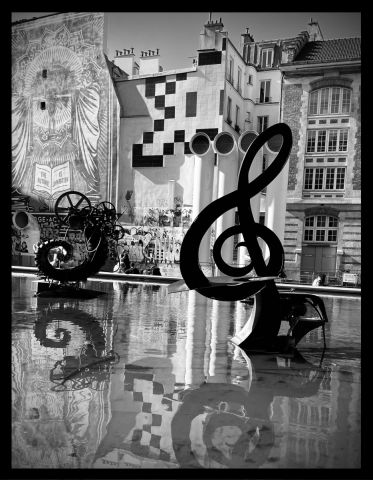 Photo de Doriane Metz : Fontaine Stravinsky, sculpture de Jean Tinguely