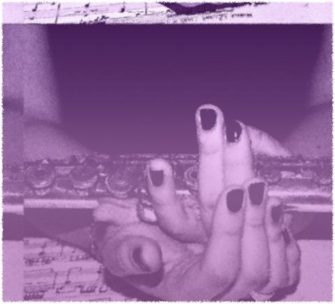 Photo de Doriane Metz : Flûte, Partition, Mains