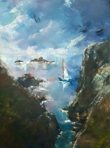 Peinture de pvi : Bele ile en mer