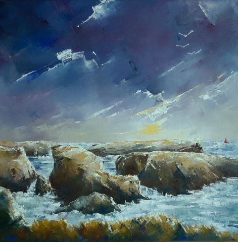 Peinture de pvi : Bele ile en mer