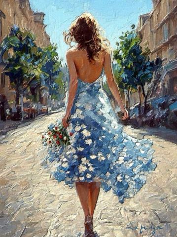 Art numerique de Françoise DELEGLISE : C'est le printemps